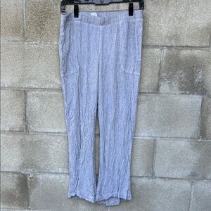 Hard Tail Forever Heathered Gray Flowy Pants Boho Elastic Waist with Pockets